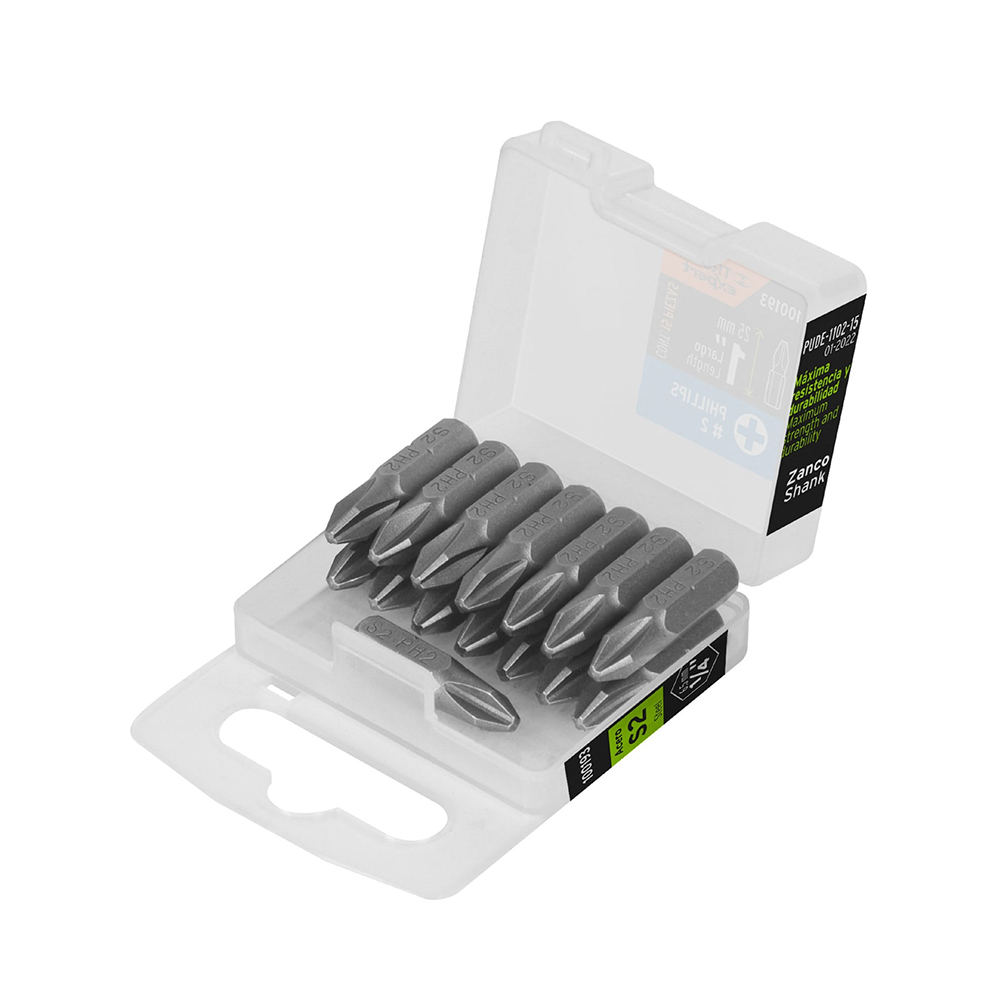 Puntas Phillips Truper 100193 PH2 x 1" 15Pcs Expert