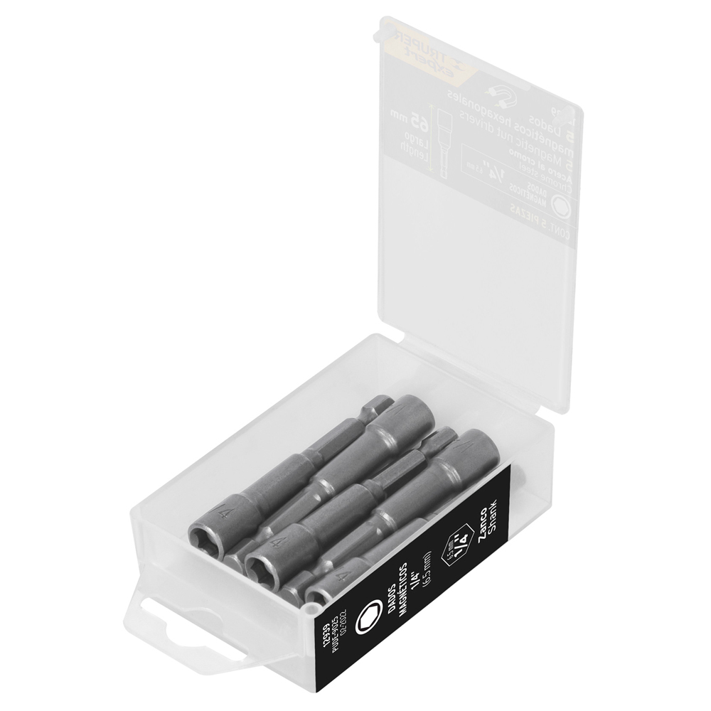 Set Dados Magneticos Expert Truper 12939 1/4" x 2-1/2" 5Pcs