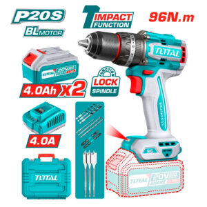 taladro-atornillador-percutor-industrial-1-2%e2%80%b3-total-tidli20968-20v-96nm-2bat-x-4ah-brushless-accesorios